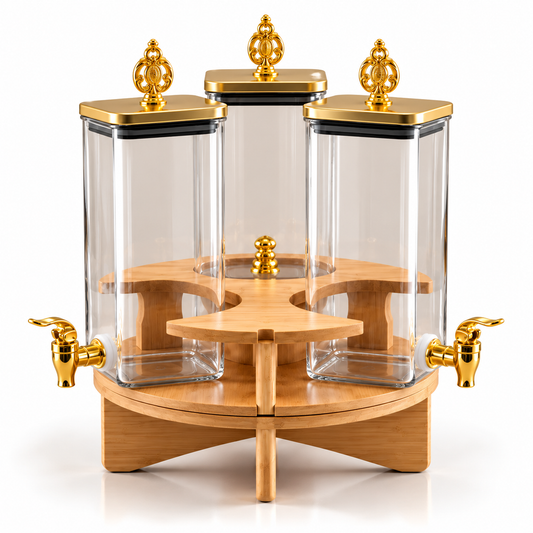3-in-1 Glass Beverage Dispenser – 2.2L (Clear)