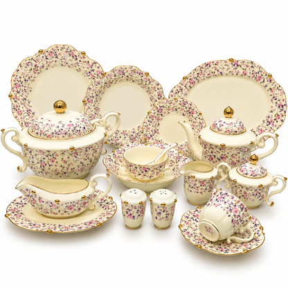 Royal Albert 75 Pcs Dinner Set – Premium Bone China Floral Collection