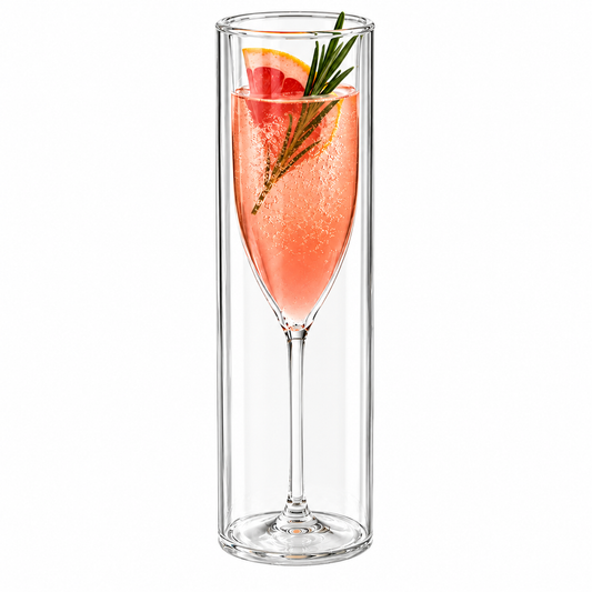 Double Wall Champagne Flute Glass