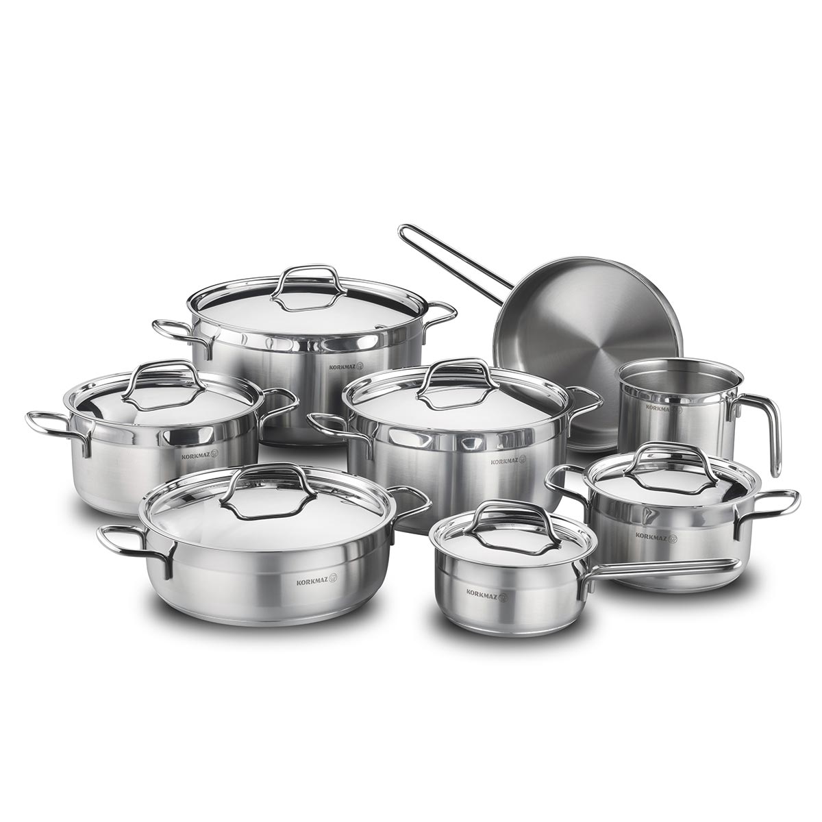 Korkmaz Alfa Grande 14 Pcs Cookware Set