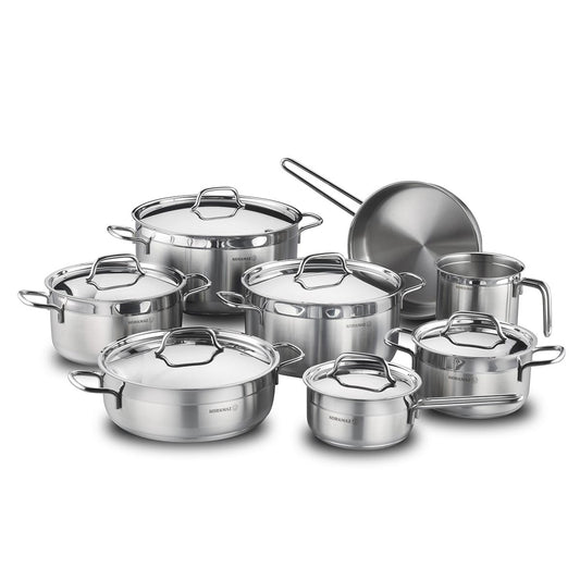 Korkmaz Alfa Grande 14 Pcs Cookware Set