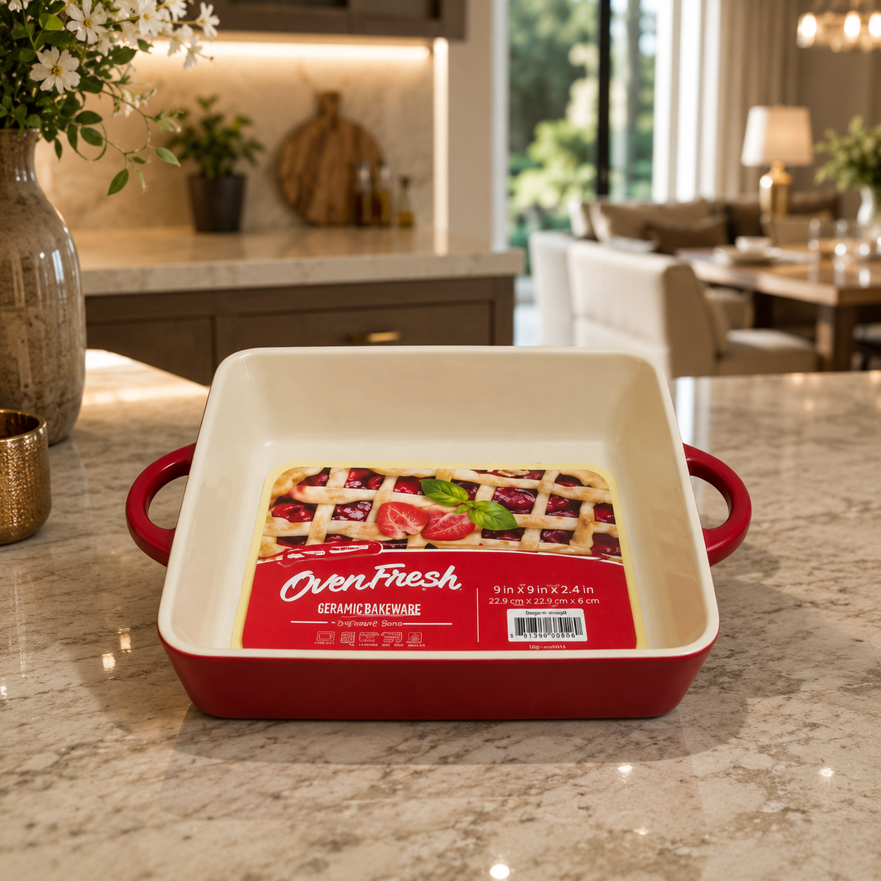 Danny Home 11.5-Inch Ceramic Bakeware Dish