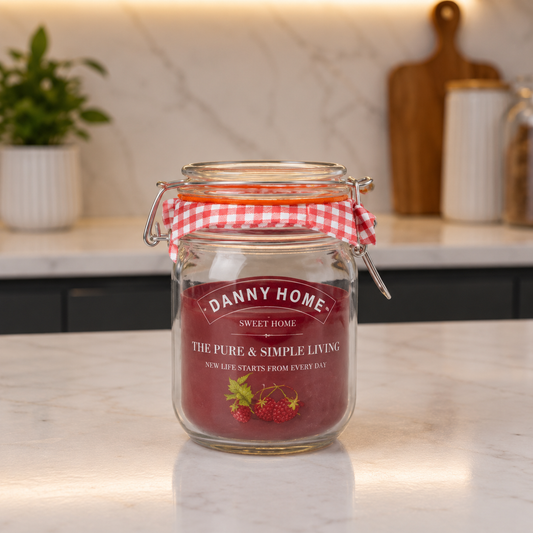 Danny Home Clip Top Glass Storage Jar – 9 × 17 cm