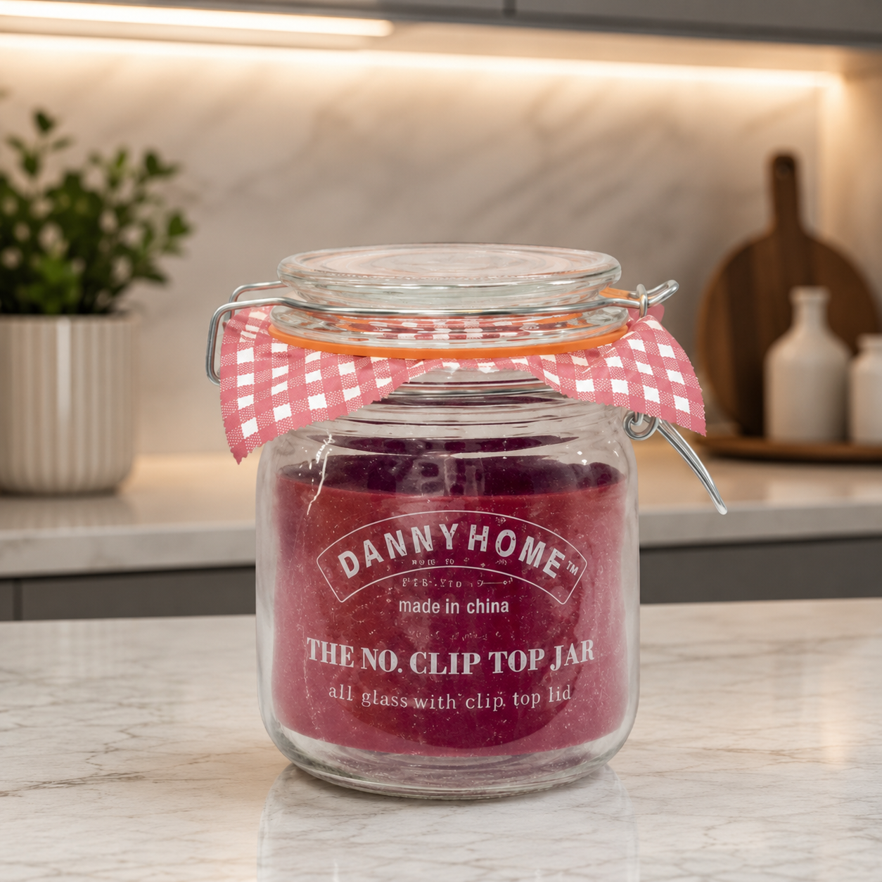 Danny Home Clip Top Glass Storage Jar – 9 × 14 cm