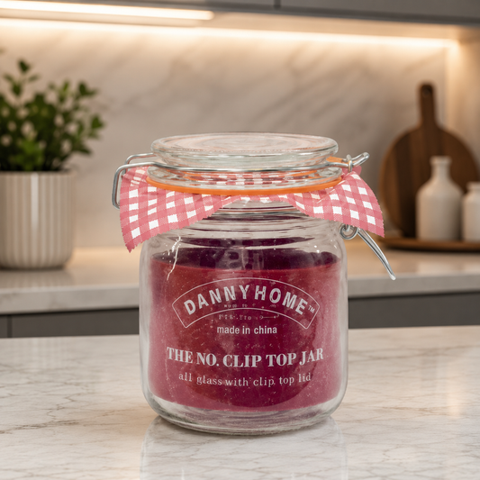 Danny Home Clip Top Glass Storage Jar – 9 × 14 cm