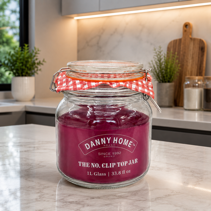 Danny Home Clip Top Glass Storage Jar – 1L