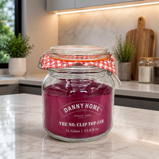 Danny Home Clip Top Glass Storage Jar – 1L