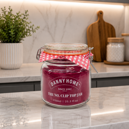 Danny Home Clip Top Glass Storage Jar – 750ml