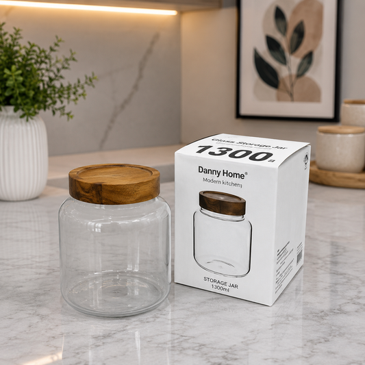 Danny Home Glass Storage Jar – 1300ml