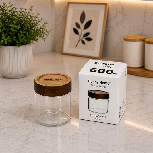 Danny Home Glass Storage Jar – 600ml