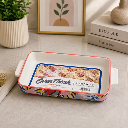Danny Home Ceramic Bakeware Dish – 30.5 × 17.5 × 5.5 cm