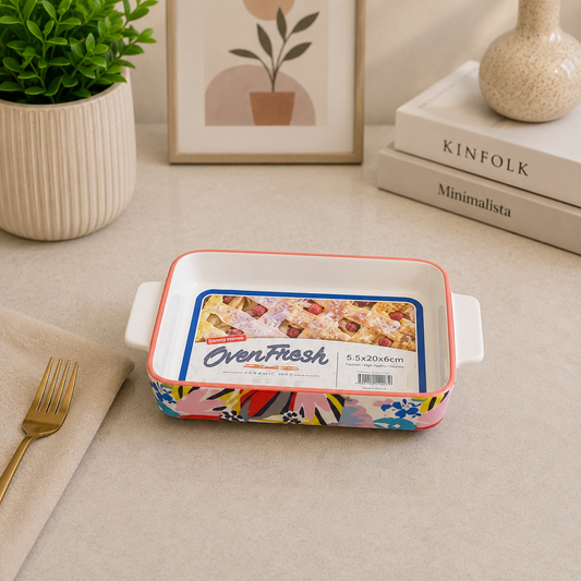 Danny Home Ceramic Bakeware Dish – 20 × 15.5 × 6 cm