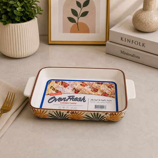 Danny Home Ceramic Bakeware Dish – 25.5 × 14.5 × 5.2 cm