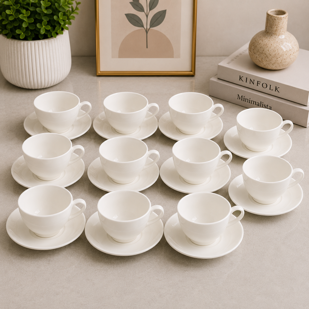 Danny Home Cup & Saucer Set – 220ml (12 Pcs)