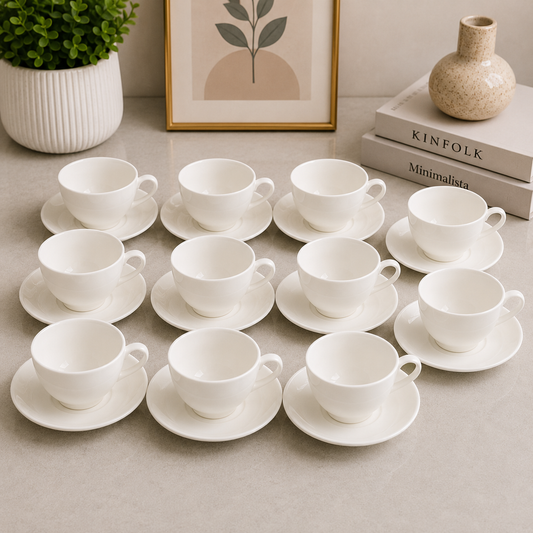 Danny Home Cup & Saucer Set – 220ml (12 Pcs)