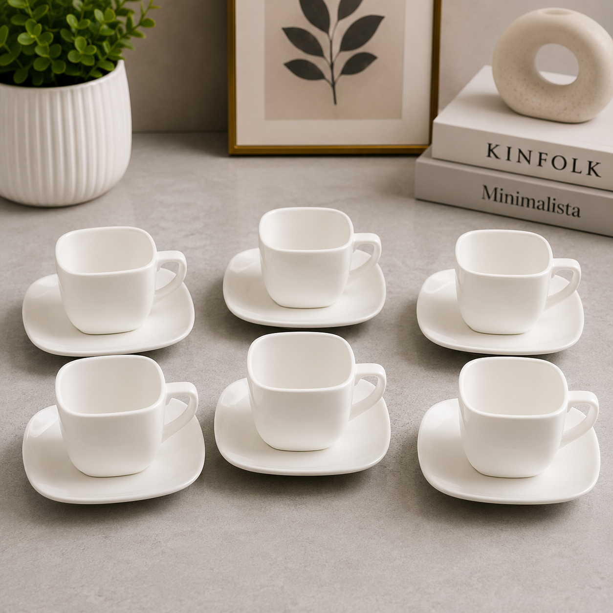 Danny Home Cup & Saucer Set – 120ml (6 Pcs)