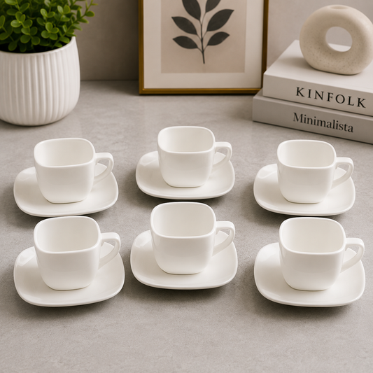 Danny Home Cup & Saucer Set – 120ml (6 Pcs)
