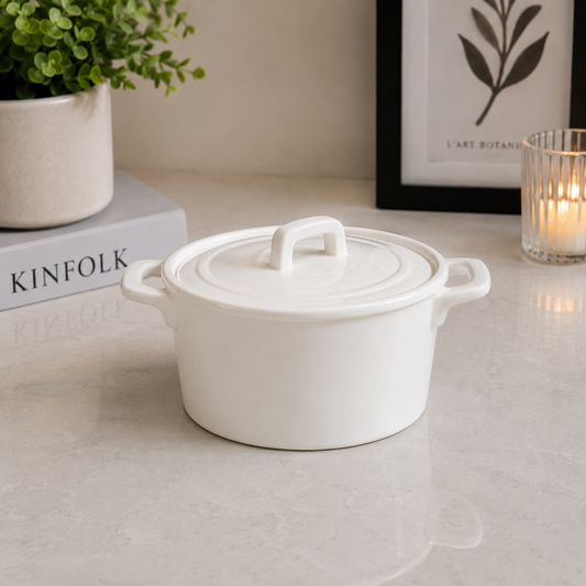 Danny Home Porcelain Casserole with Lid – 1.2L