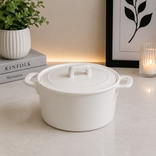 Danny Home Porcelain Casserole with Lid – 2L