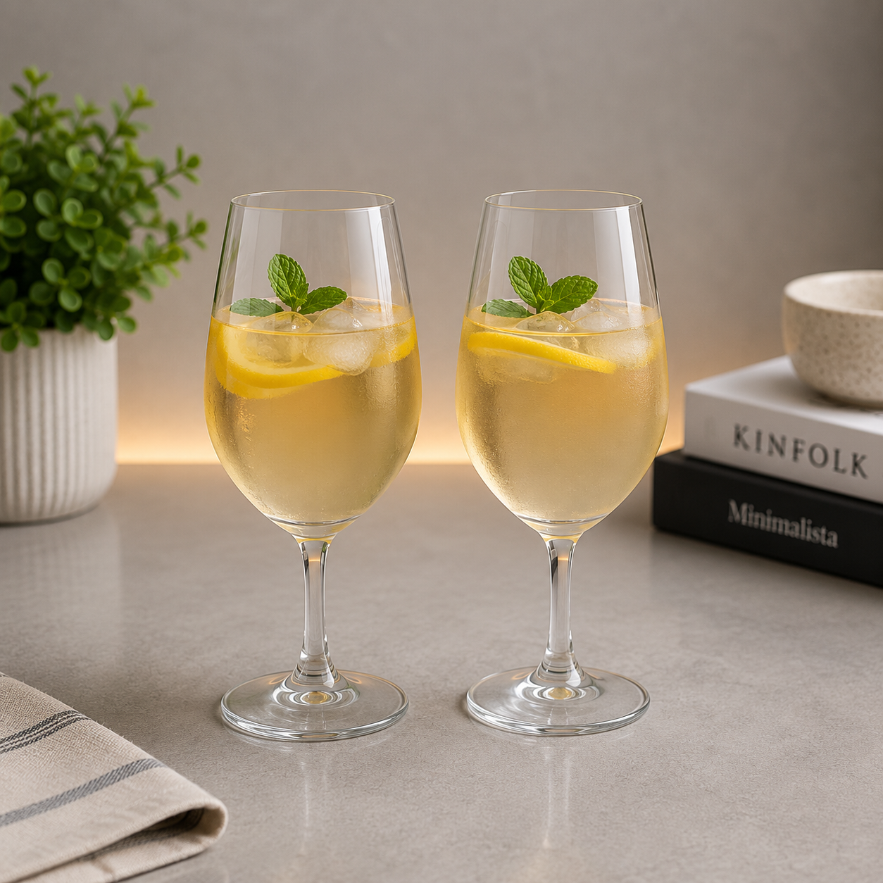 Danny Home Crystal Stem Glass Set – 2 Pcs