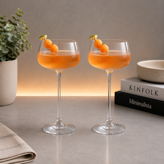 Danny Home Crystal Coupe Glass Set – 2 Pcs