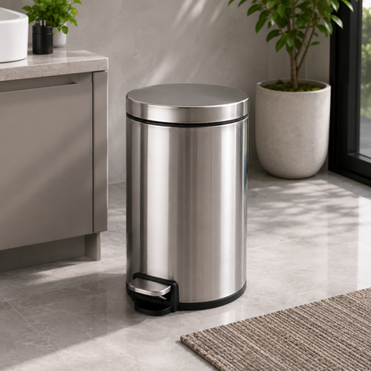 Danny Home Stainless Steel Pedal Trash Can – 12L