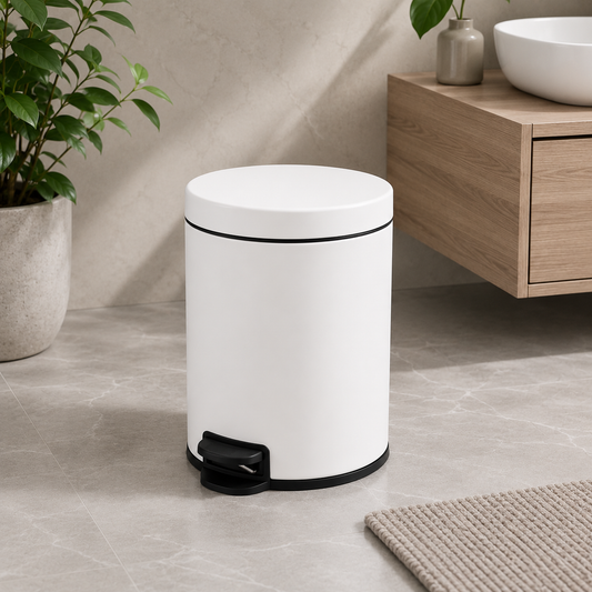Danny Home Pedal Trash Can – 12L (White)