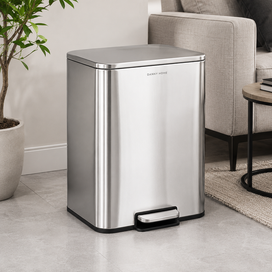 Danny Home Stainless Steel Pedal Trash Can – 30L