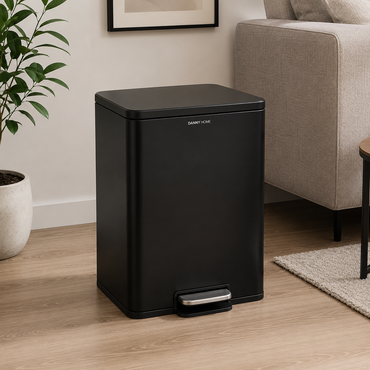 Danny Home Pedal Trash Can – 30L (Black)