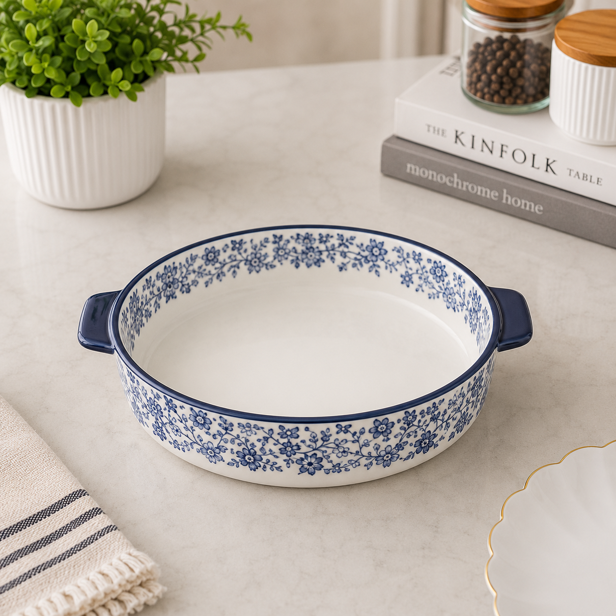 Danny Home 8" Porcelain Bakeware Dish