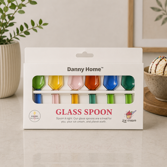 Danny Home 6Pcs Ice Cream Glass Spoon Set
