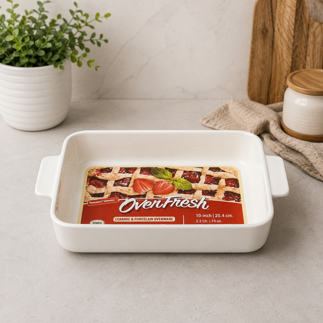 Danny Home 10" Porcelain Bakeware Dish