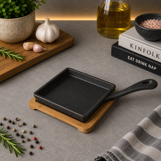 Danny Home Cast Iron Square Fry Pan 13.8 × 1.6 cm