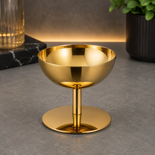 Luxury Golden Footed Ice Cream Dessert Cup