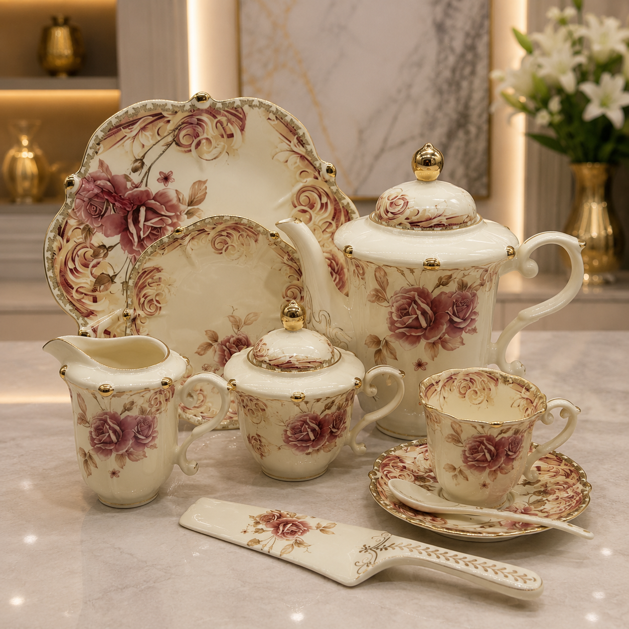 Royal Albert 31 Pcs Tea Set – Rose Blossom