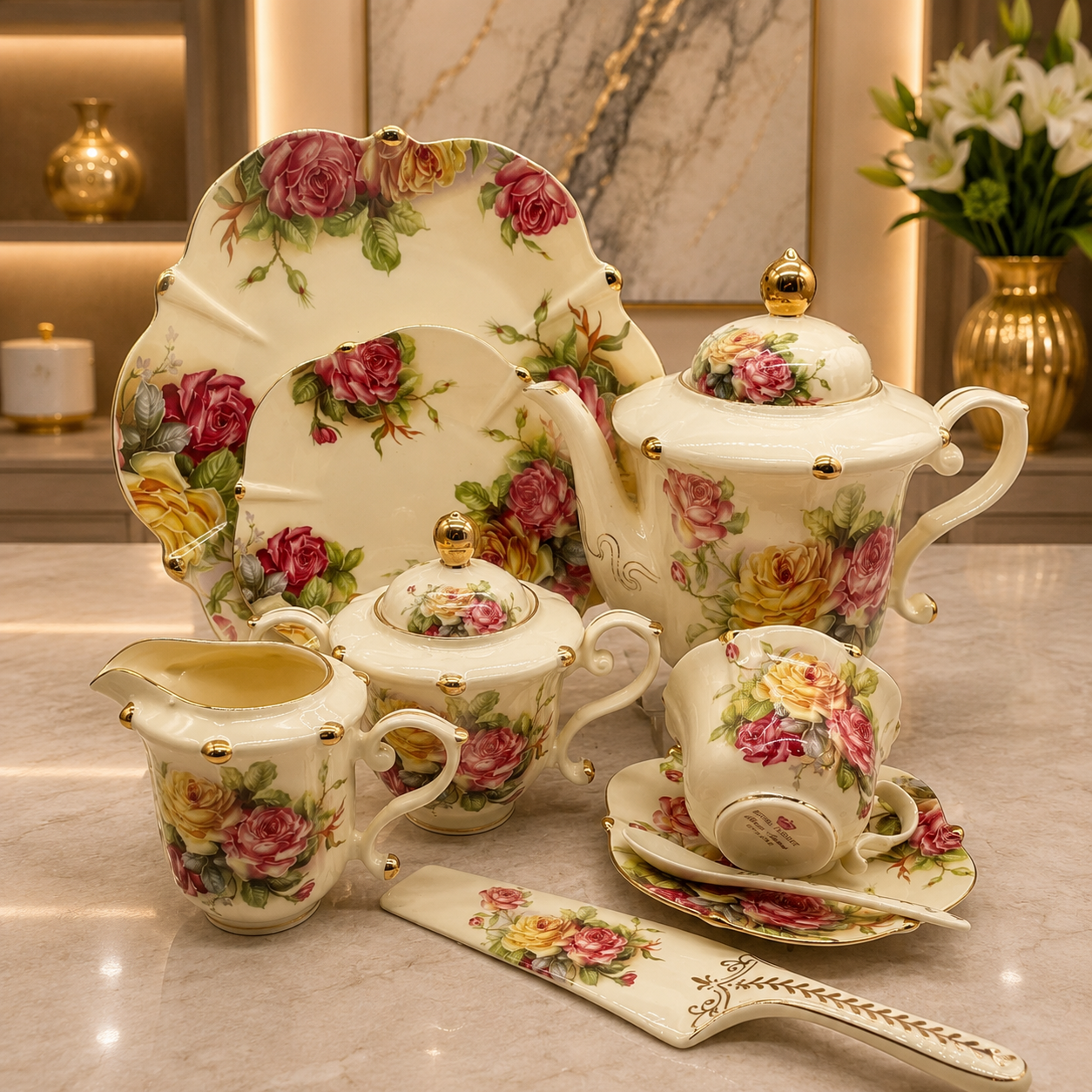 Royal Albert 31 Pcs Tea Set – Royal Rose