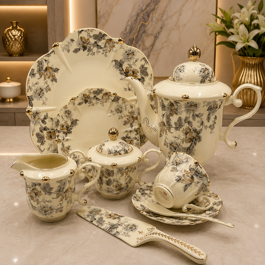 Royal Albert 31 Pcs Tea Set – Silver Blossom