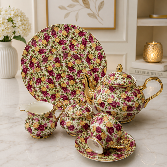 Royal Albert 24 Pcs Tea Set – Rose Meadow