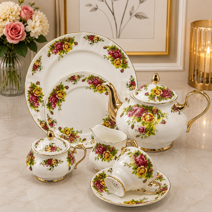 Royal Albert 24 Pcs Tea Set – Royal Rose