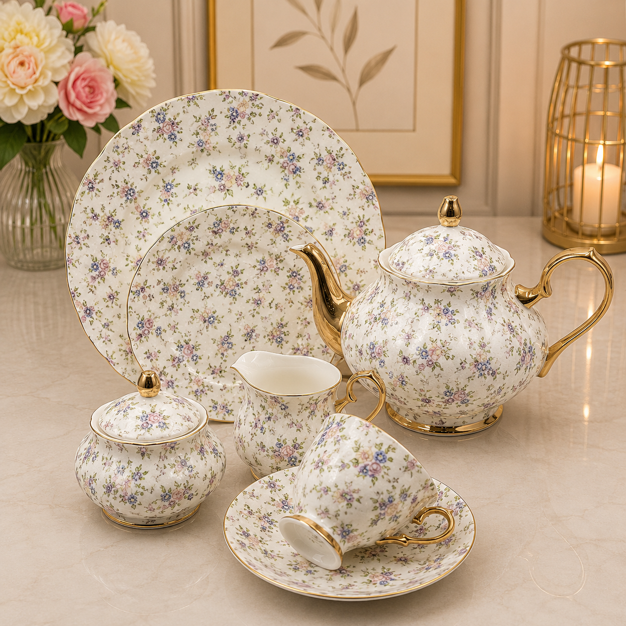 Royal Albert 24 Pcs Tea Set – Lilac Bloom