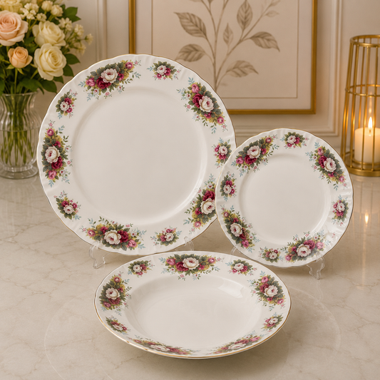 Royal Albert Rose Bouquet 18-Piece Plate Set