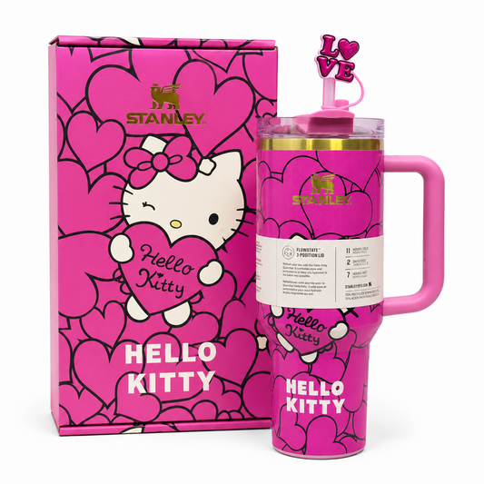 Stanley x Hello Kitty Quencher H2.0 Tumbler – Pink Hearts Edition | 40oz
