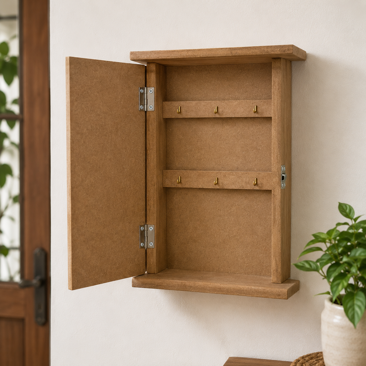 Rustic Home Wooden Key Holder Box