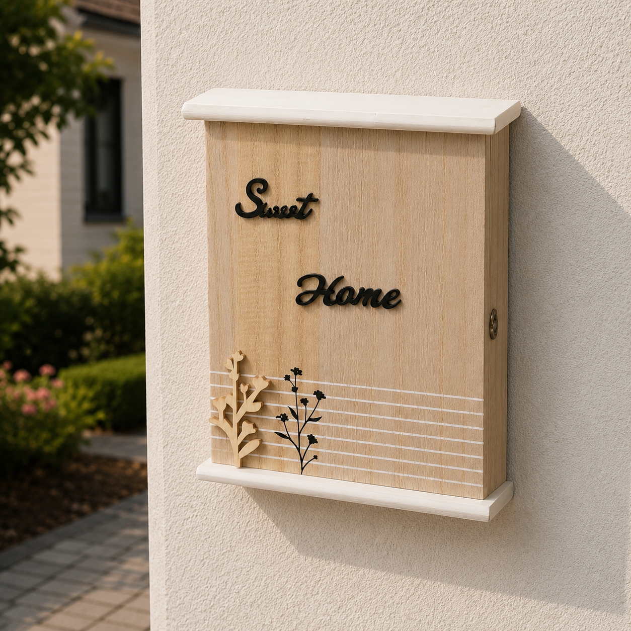 Rustic Home Wooden Key Holder Box