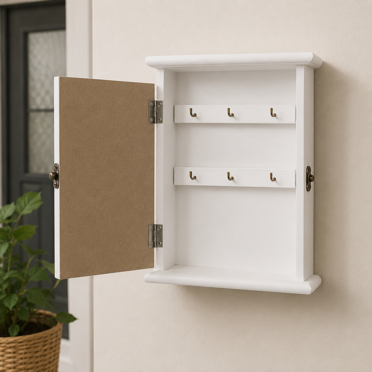 Rustic Home Wooden Key Holder Box
