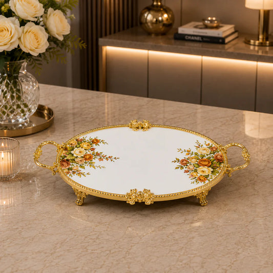 Brilliant Royal Grande Gold Oval Flat Tray – 42x25.5x6cm