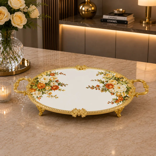 Brilliant Royal Grande Gold Oval Serving Tray – 46x30x6cm