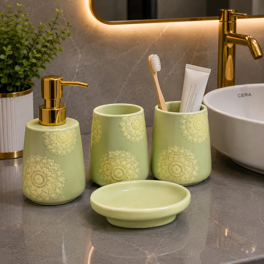 Brilliant Luxury Dark Green Bathroom Accessory Set