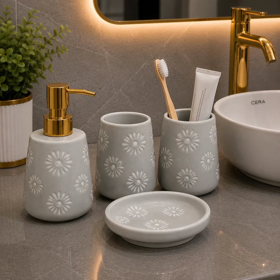 Brilliant Luxury Gray Bathroom Accessory Set