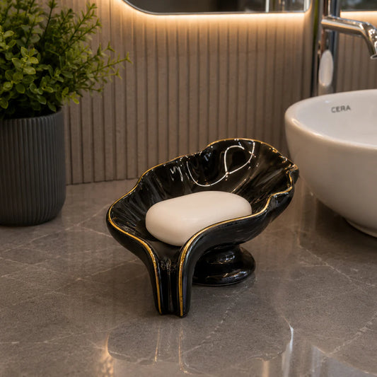 Brilliant Soap Dish Black Leaf
